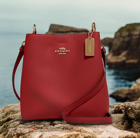 Coach Small Town Bucket, Red Oxblood in Saudi Arabia