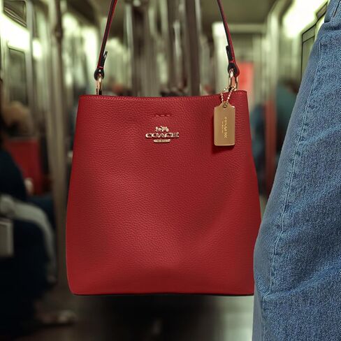 Coach Small Town Bucket, Red Oxblood in Saudi Arabia