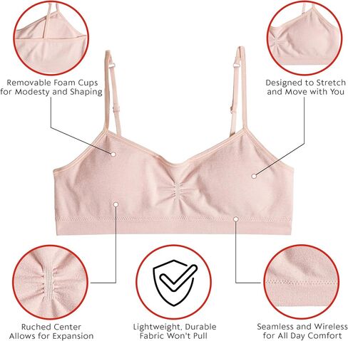 Hanes Girl's Seamless Foam Bra (Pack of 2) in Saudi Arabia