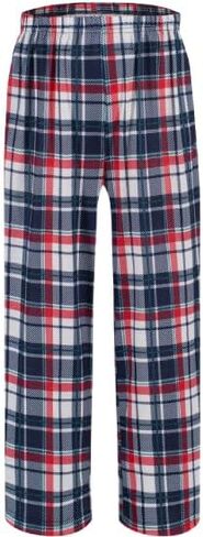 Ekouaer Boys Pajama Pants Soft Elastic Waist Pajama Bottoms Plaid Lounge Pants with 2 Pockets in Saudi Arabia