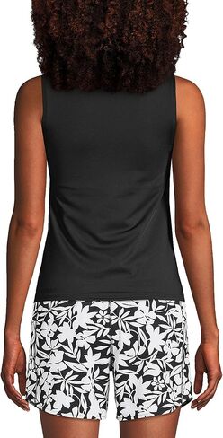 بدلة سباحة نسائية ذات رقبة عالية من Lands' End بعامل حماية من الأشعة فوق البنفسجية 50، قطعة علوية تانكيني متواضعة in Kuwait