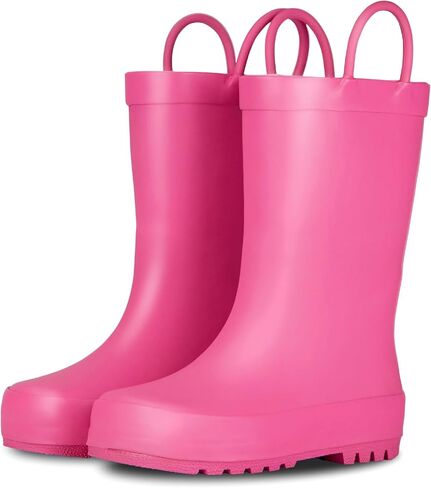 Lone Cone Elementary Collection - Premium Natural Rubber Rain Boots with Matte Finish for Toddlers and Kids, Bubblegum Pink, Toddler 6 in Kuwait