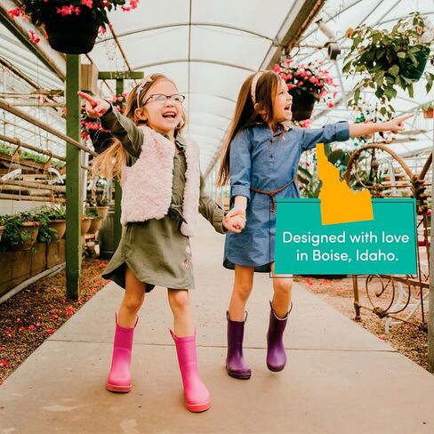 Lone Cone Elementary Collection - Premium Natural Rubber Rain Boots with Matte Finish for Toddlers and Kids, Bubblegum Pink, Toddler 6 in Kuwait