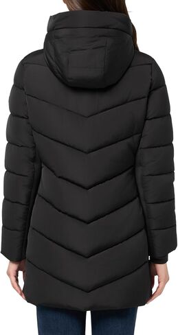 Calvin Klein Women's Long Bib-Front Puffer Jacket in Kuwait