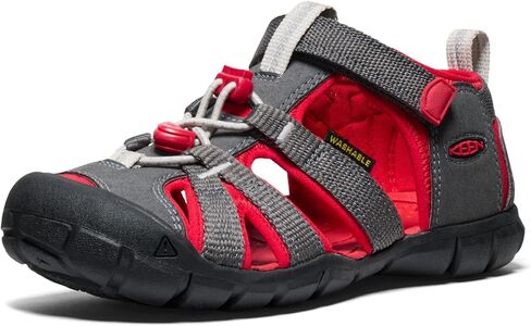 KEEN Seacamp 2 CNX Closed Toe Sandals, Papaya Punch/Marina, 2 US Unisex Big Kid in Saudi Arabia