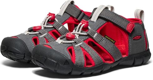 KEEN Seacamp 2 CNX Closed Toe Sandals, Papaya Punch/Marina, 13 US Unisex Little Kid in Saudi Arabia