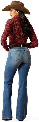 Ariat Female Ultra Stretch Perfect Rise Katie Flare Jean Maya 34 in Saudi Arabia