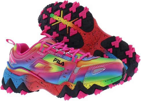 Fila Girl's Oakmont TR (Big Kid) Glacier Gray/Safety Yellow/Pink Glo 5 Big Kid M in Saudi Arabia
