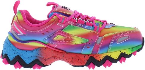 Fila Girl's Oakmont TR (Big Kid) Glacier Gray/Safety Yellow/Pink Glo 5 Big Kid M in Saudi Arabia