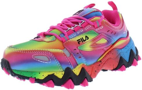 Fila Girl's Oakmont TR (Big Kid) Glacier Gray/Safety Yellow/Pink Glo 5 Big Kid M in Saudi Arabia
