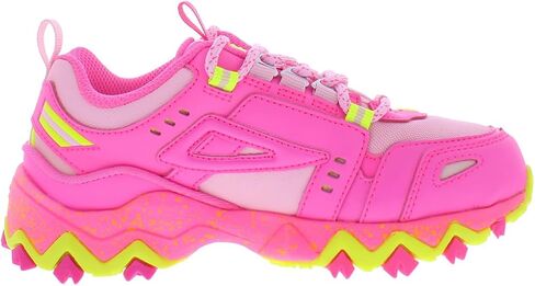 Fila Girl's Oakmont TR (Big Kid) Glacier Gray/Safety Yellow/Pink Glo 5 Big Kid M in Saudi Arabia