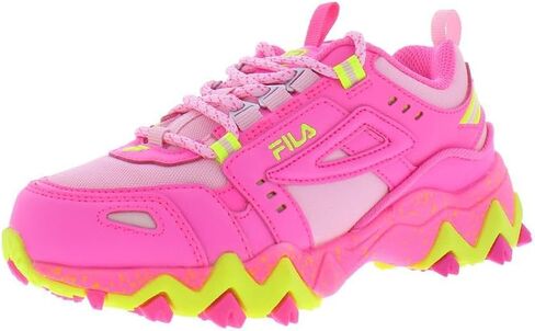 Fila Girl's Oakmont TR (Big Kid) Glacier Gray/Safety Yellow/Pink Glo 5 Big Kid M in Saudi Arabia