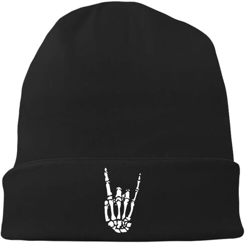 Tijeyi Horror Skull Rose Hat Fashion Reaper Grim Beanies for Men Cool Men's Horror Beanie Caps Halloween Hat for Women Guys Teens Boys Graphic Warm Winter Hat in Saudi Arabia