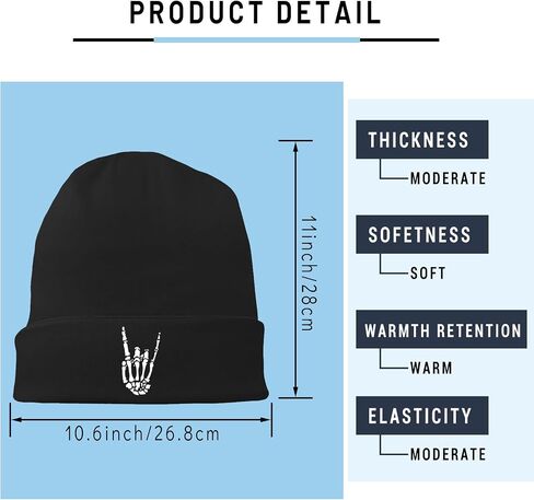 Tijeyi Horror Skull Rose Hat Fashion Reaper Grim Beanies for Men Cool Men's Horror Beanie Caps Halloween Hat for Women Guys Teens Boys Graphic Warm Winter Hat in Saudi Arabia