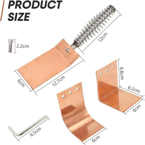 scottchen PRO Welding Spoon Copper Welding Spoon Welders Helper,3 Plate Set, Flat/Curved/Angle Copper Paddle Backer in Kuwait