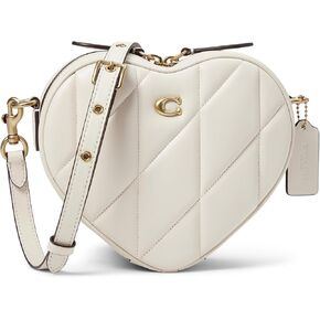 COACH Womens Quilted Leather Heart Crossbody, Black in Saudi Arabia