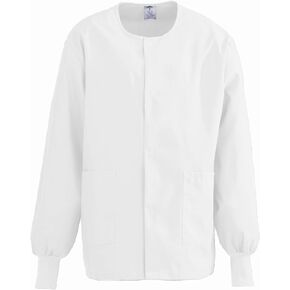 Medline ComfortEase Unisex Crew-Neck Warm Scrub Jacket with Knit Cuff, Emerald, Size Medium in Kuwait