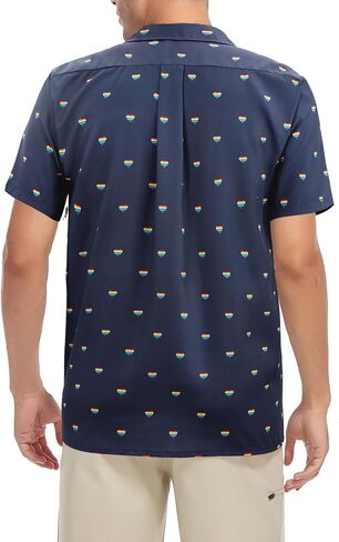 Hawaiian Shirt for Men Short Sleeve Beach Tropical Summer Vacation Shirt Casual Button Down Aloha Shirt Fruit Parrot XL in Saudi Arabia