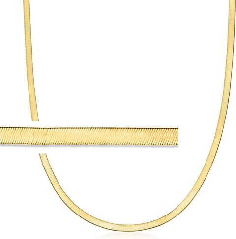 RS Pure by Ross-Simons 3mm 14kt Yellow Gold Herringbone Necklace. 18 inches in Saudi Arabia