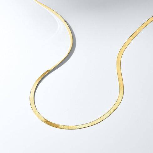 RS Pure by Ross-Simons 3mm 14kt Yellow Gold Herringbone Necklace. 18 inches in Saudi Arabia