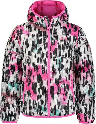 Under Armour Girls Puffer, Front Pockets & Hooded Back, Lightweight & Water Repellant, Prime Black in Saudi Arabia