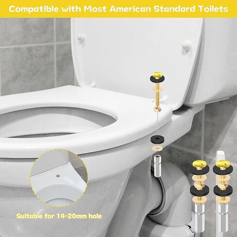 SelfTek 4 Pack Hinge Bolt Screws Toilet Seat Fixings Fix Expanding Rubber Top Nuts Screws Mount Seat Hardware Replacement Parts Kit in Kuwait