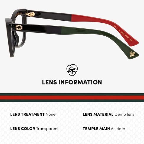 Gucci GG0165ON Woman Cat Eye Shape Eyeglasses + Bundle with eSHADES Luxury Eyewear Kit in Saudi Arabia