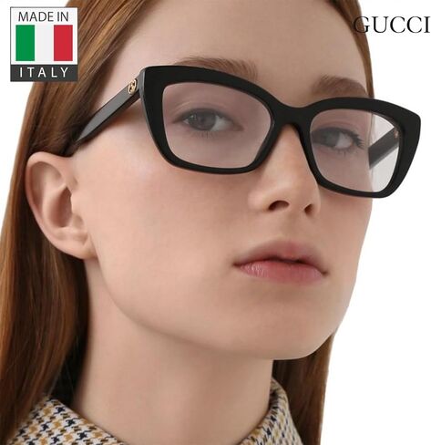 Gucci GG0165ON Woman Cat Eye Shape Eyeglasses + Bundle with eSHADES Luxury Eyewear Kit in Saudi Arabia