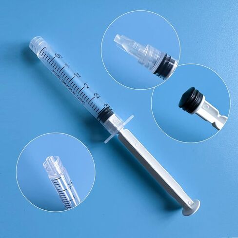 100 Pack 10ml Syringes Luer Lock with Cap, 10cc Syringe without Needle for Liquid, Individual Sterilized Wrapped in Kuwait