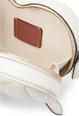 COACH Womens Quilted Leather Heart Crossbody, Black in Saudi Arabia