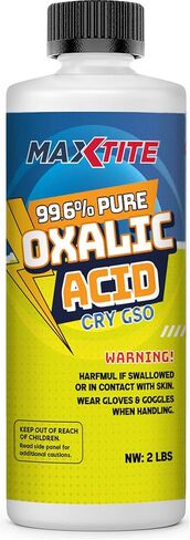 Oxalic Acid (8 lbs) 99.6% Pure - Metal & Wood Cleaning and Bleaching, Rust Removal (C2H2O4) - HDPE Container w/Resealable Child Resistant Cap in Kuwait