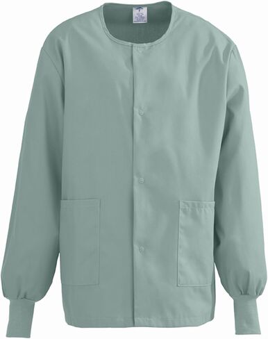 Medline ComfortEase Unisex Crew-Neck Warm Scrub Jacket with Knit Cuff, Emerald, Size Medium in Kuwait