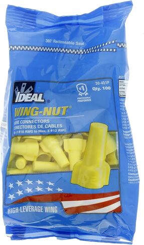 IDEAL INDUSTRIES INC. 30-454P Wing-Nut Wire Connector, Model 454 Blue, (25/Bag) , Large in Saudi Arabia