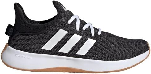 adidas Women's Cloudfoam Pure Sportswear Sneakers, Black/White/Grey, 7.5 in Saudi Arabia