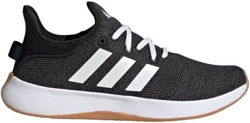 adidas Women's Cloudfoam Pure Sportswear Sneakers, Black/White/Grey, 7.5 in Saudi Arabia