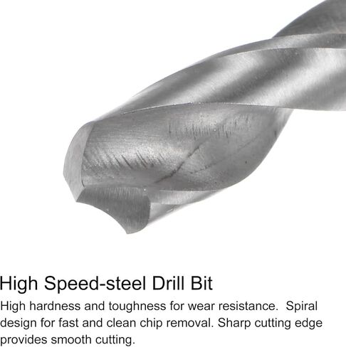 uxcell Tap & Bit Sets, M8 x 1.25 H2 Straight Flute Machine Thread Milling Tap 150mm Extra Long, 8mm High Speed Steel (HSS) Twist Drill Bit in Saudi Arabia