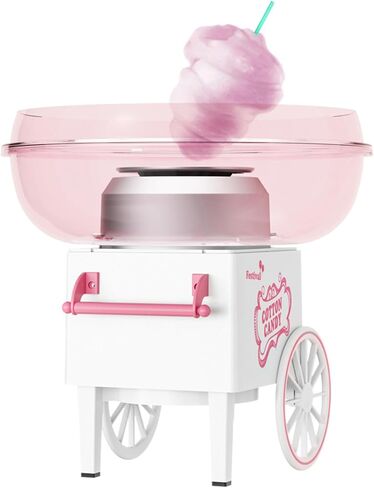 Mini Cotton Candy Machine for Kids, Includes Sugar Scoop, Sticks Cotton Candy Maker for Birthday Party, Gifts, Home Uses in Saudi Arabia