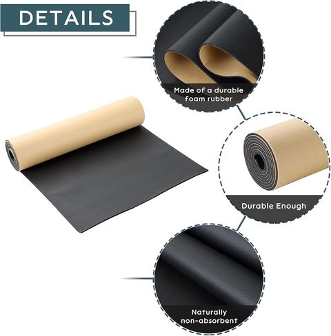NATGAI Sponge Neoprene with Adhesive Foam Rubber Sheet 1/4" Thick X 12" Wide X 54" Long, Cut to Multiple Dimensions and Lengths - DIY, Gaskets, Cosplay, Costume, Crafts in Kuwait