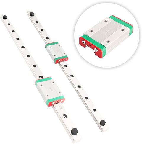 [2pcs of Pack] Linear Rail Sliding Block, Black HGH12H Rail Slider Block Guide Rail Slider Bearing Steel Rail Carriage in Kuwait