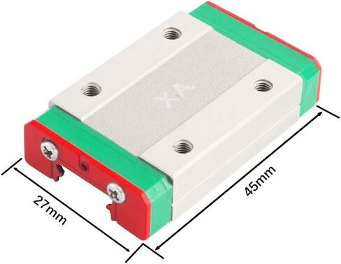[2pcs of Pack] Linear Rail Sliding Block, Black HGH12H Rail Slider Block Guide Rail Slider Bearing Steel Rail Carriage in Kuwait