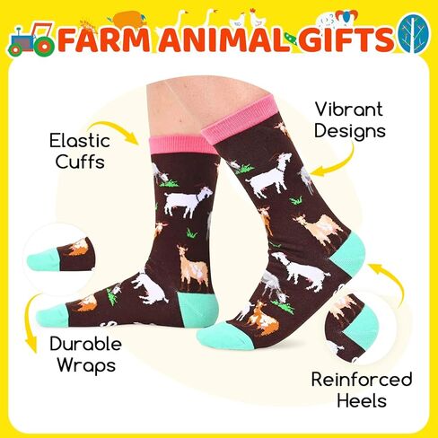 sockfun Funny Goat Lovers Gifts Gifts For Her, Silly Goat Socks Women Novelty Sheep Socks Girls Farm Animal Socks in Saudi Arabia