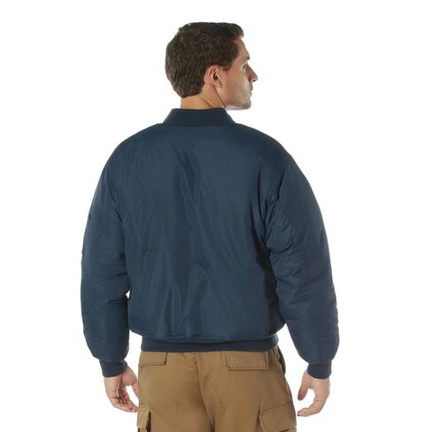 Rothco 17025 Enhanced Nylon MA-1 Flight Jacket Color : Black,Size : L in Saudi Arabia