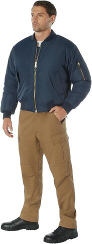 Rothco 17025 Enhanced Nylon MA-1 Flight Jacket Color : Black,Size : L in Saudi Arabia
