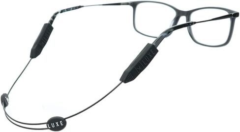 حزام كابل Luxe Performance قابل للتعديل بدون ذيل وحزام نظارات شمسية وحامل نظارات للنظارات الشمسية أو النظارات أو النظارات الطبية - Luxe Clear 14" in Kuwait