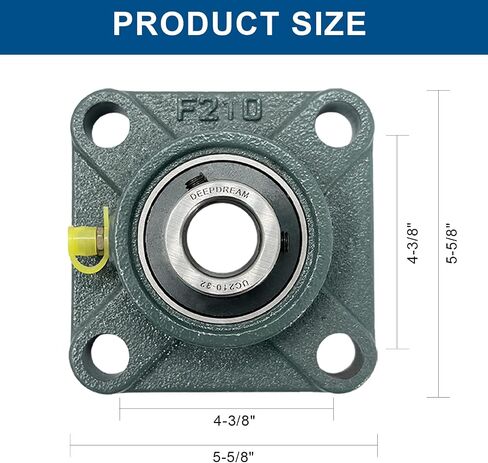 4 PCS of DEEPDREAM UCF205-16 Pillow Block Bearings, 1 inch Bore, Square Flange Mounted Pillow Block Bearing, 4-Bolt Flange Bearing, Self Alignment in Kuwait