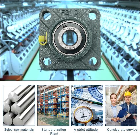 4 PCS of DEEPDREAM UCF205-16 Pillow Block Bearings, 1 inch Bore, Square Flange Mounted Pillow Block Bearing, 4-Bolt Flange Bearing, Self Alignment in Kuwait