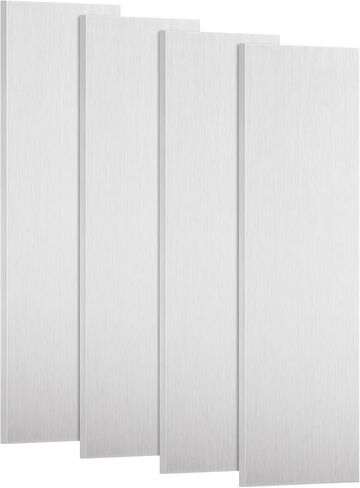 4 قطع 6061 ورقة معدنية من الألومنيوم، 6x12x1/16 بوصة لوحة مسطحة رقيقة سادة مغطاة فيلم واقي، مصقول ومحبوك، لوحة معدنية من الألومنيوم للحرف اليدوية، الصناعة in Kuwait