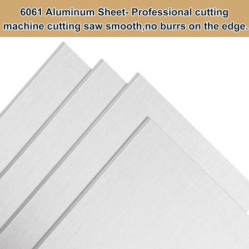 4 قطع 6061 ورقة معدنية من الألومنيوم، 6x12x1/16 بوصة لوحة مسطحة رقيقة سادة مغطاة فيلم واقي، مصقول ومحبوك، لوحة معدنية من الألومنيوم للحرف اليدوية، الصناعة in Kuwait