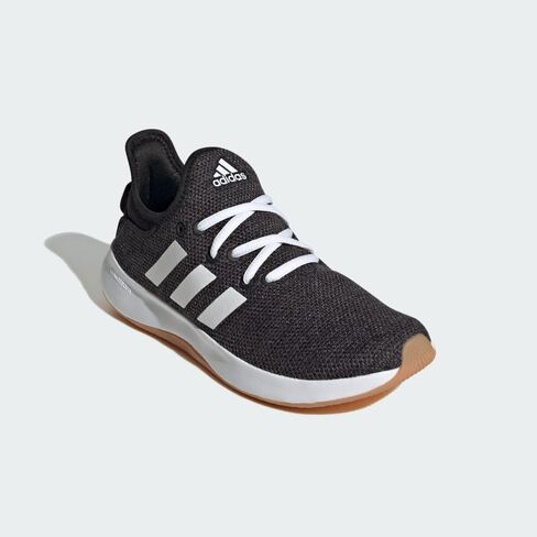 adidas Women's Cloudfoam Pure Sportswear Sneakers, Black/Iron Metallic/Black, 8 in Saudi Arabia