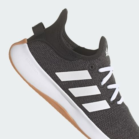 adidas Women's Cloudfoam Pure Sportswear Sneakers, Black/Iron Metallic/Black, 8 in Saudi Arabia